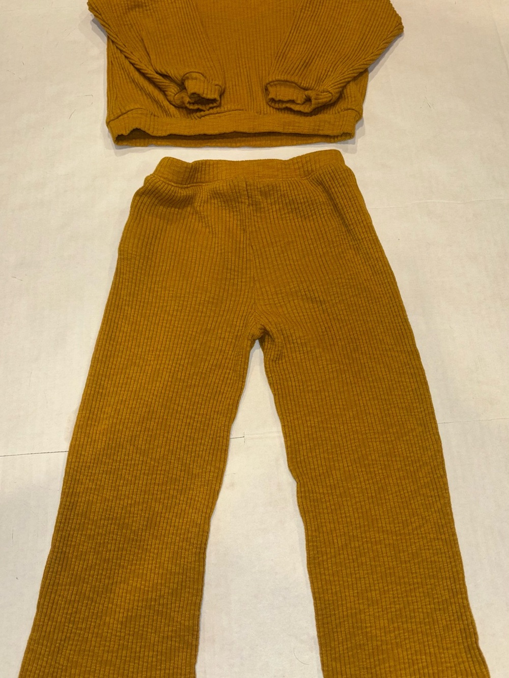 Old Navy Kids Ribbed Jogger Set - Mustard Yellow
